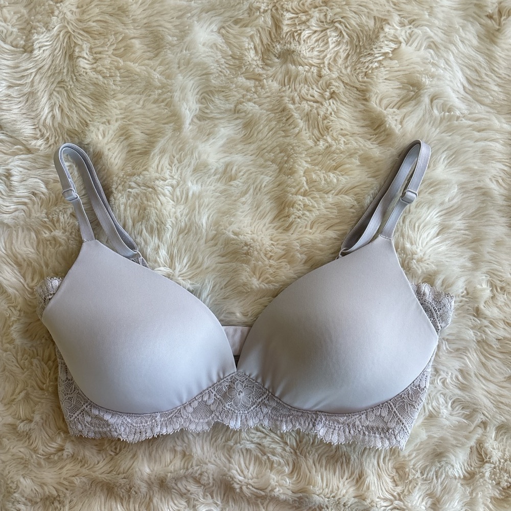 Adore Me Soft Lace Bra in Cream